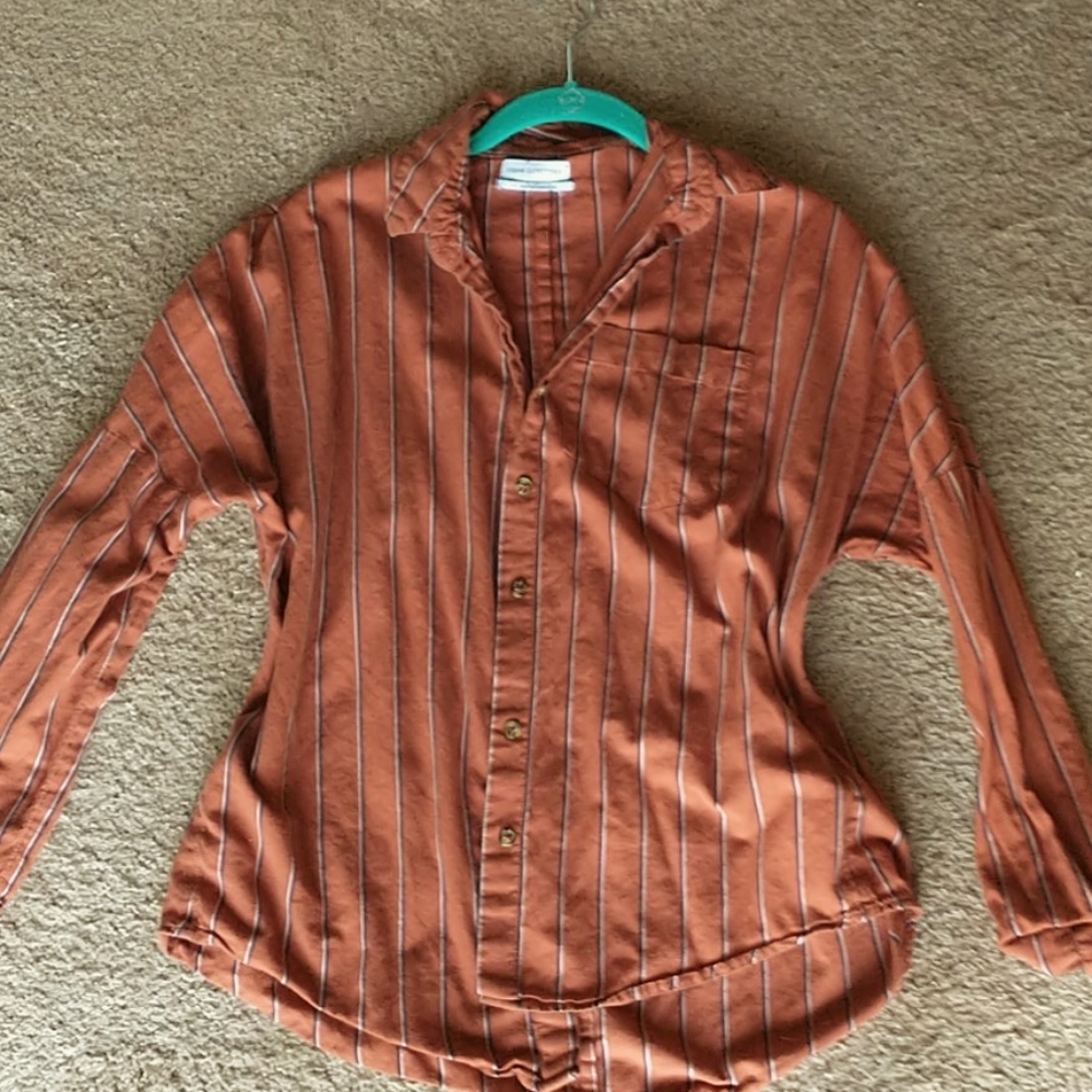 UO striped button-up shirt